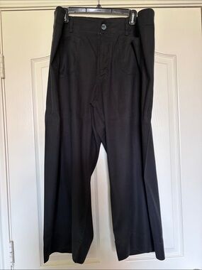 Anthropologie Colette Maeve Black Wide-Leg women’s  Pants linen 18w EUC